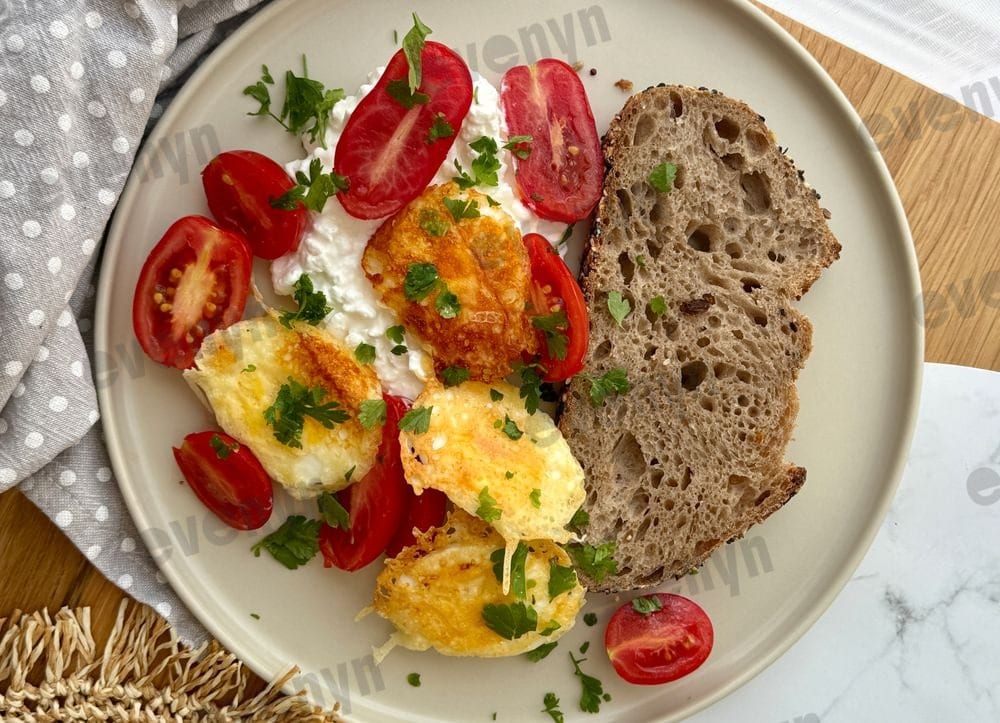 Chrumkavé vajíčka v syrovej kruste s cottage cheese