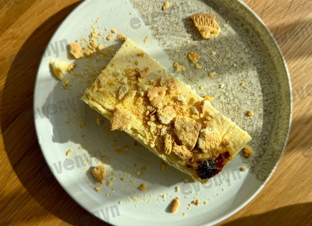Burnt cheesecake s proteínovým pudingom, fit dezert s 20 g bielkovín
